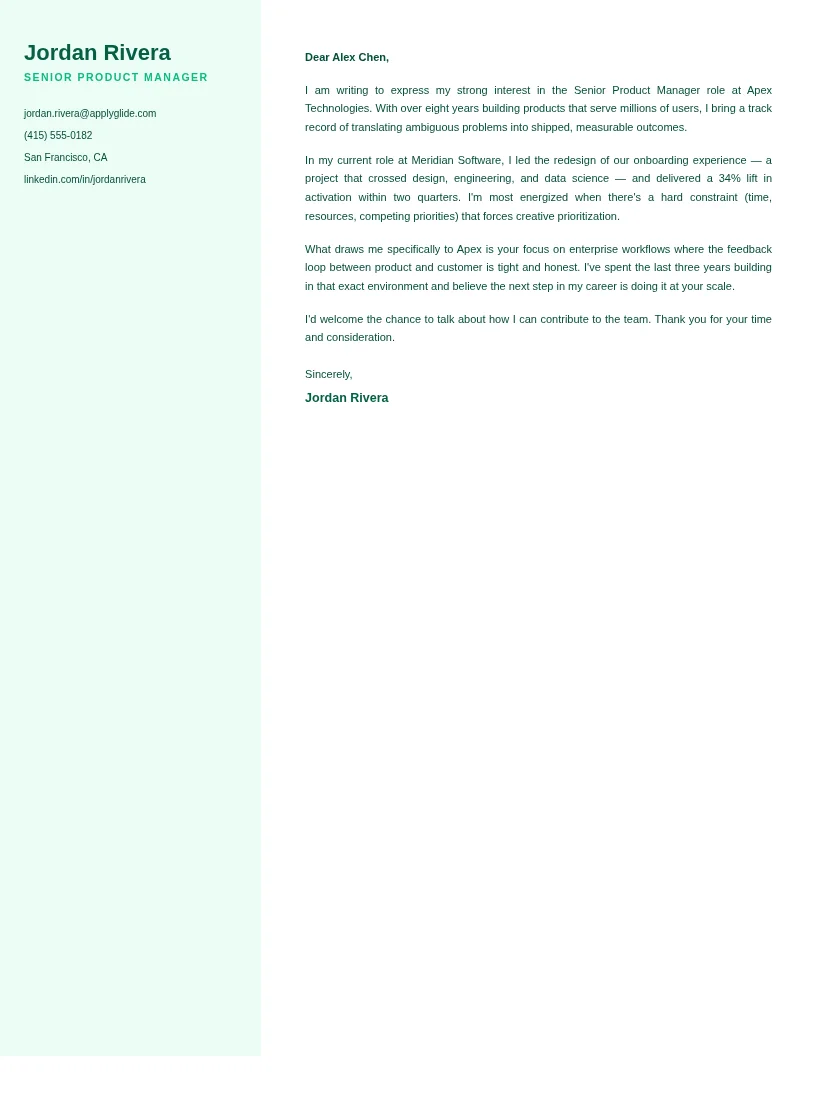 Astor Letter resume template preview