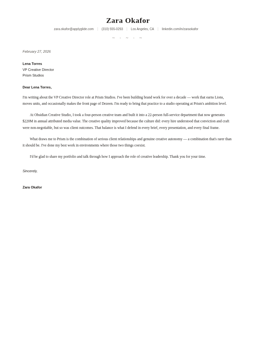 Briar cover letter