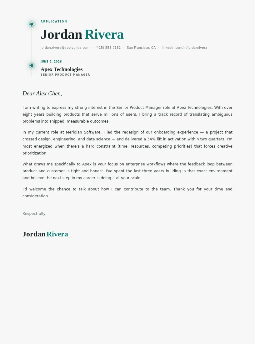 Chronicle matching letter