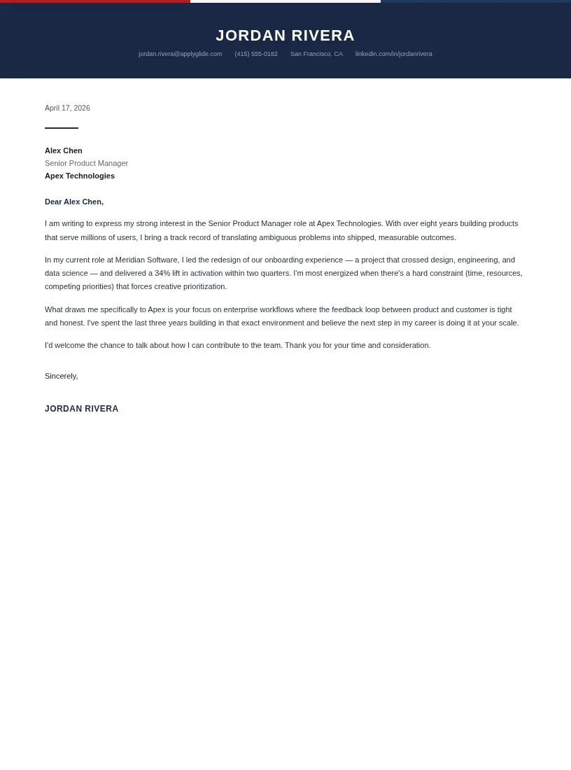 Garrison Letter cover letter for Non Profit Executive Director