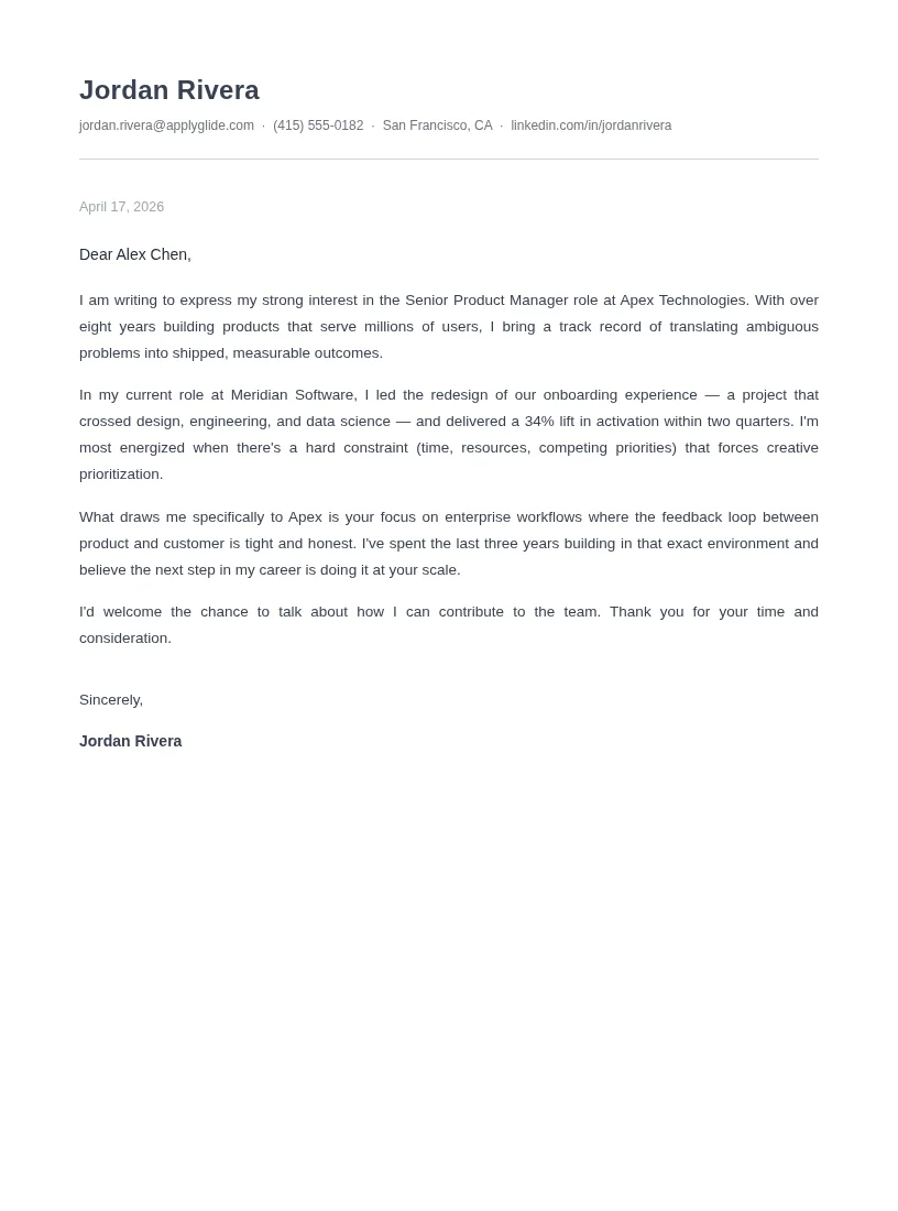Irving Letter cover letter for Food Beverage Manager