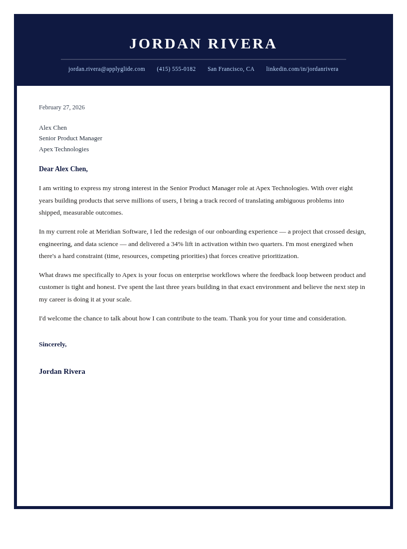 Jefferson cover letter