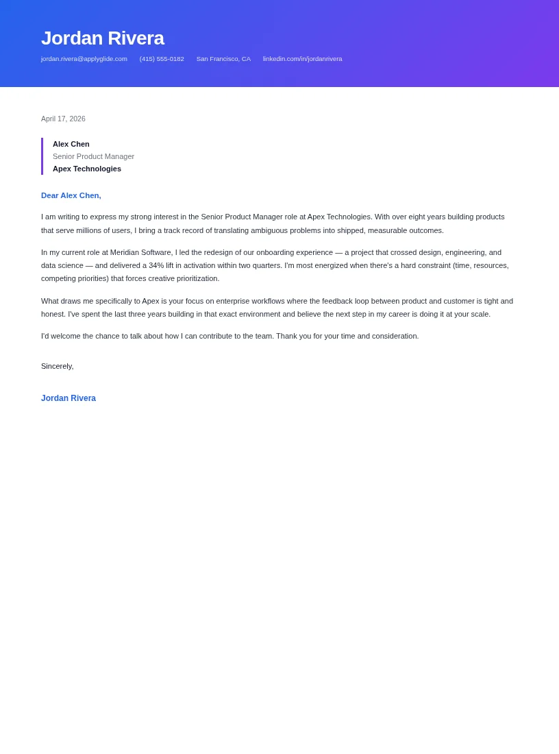 Launchpad Letter cover letter for Food Beverage Manager
