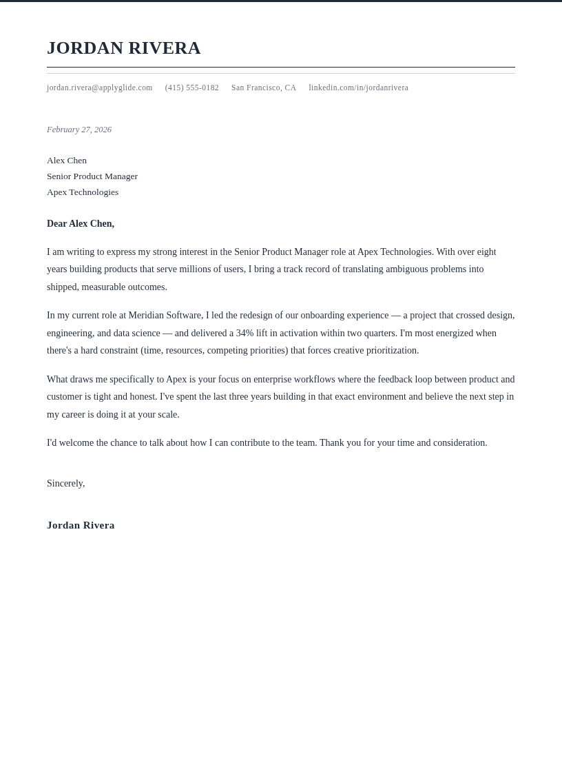 Lincoln cover letter