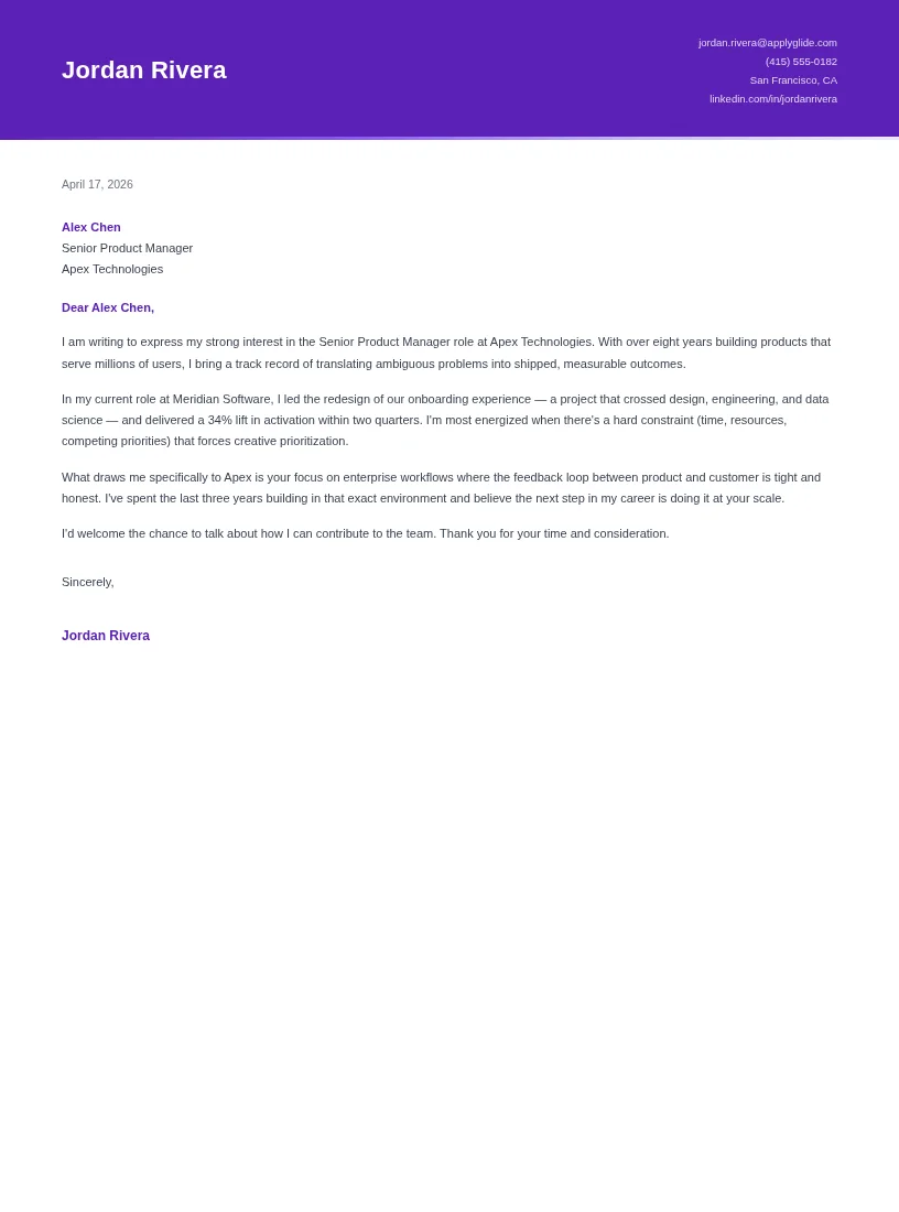 Synapse Letter cover letter for Non Profit Executive Director