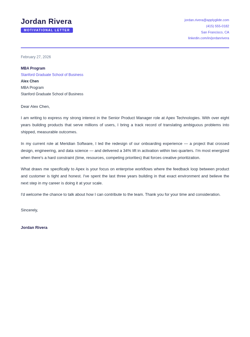 Elara motivational letter