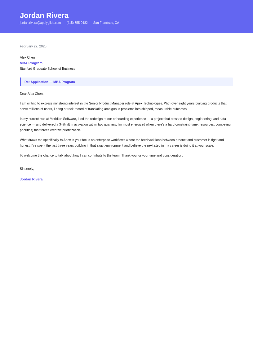 Prism motivational letter