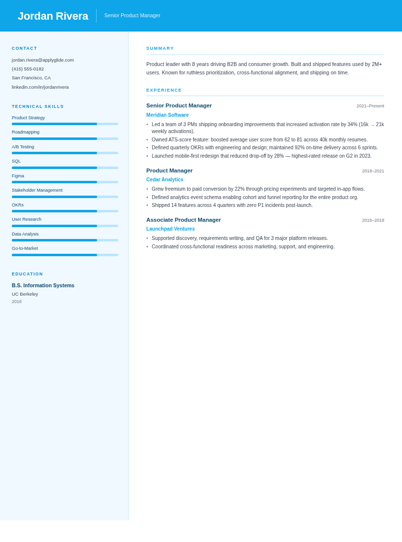 Project Coordinator resume — Atlas