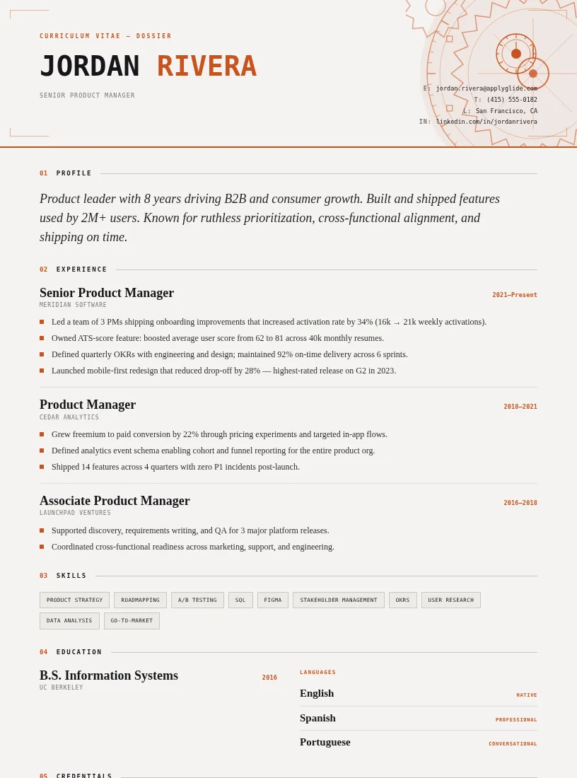 Avant Vault resume for Backend Engineer