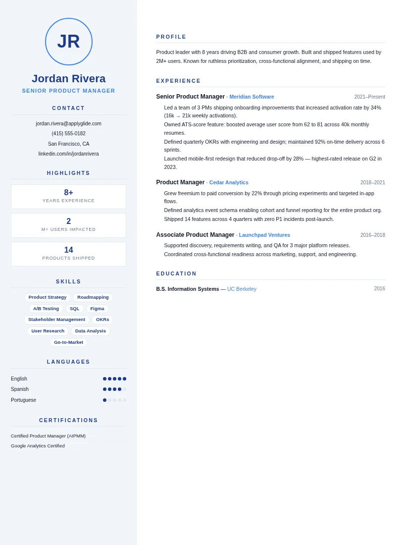 Digital Transformation Consultant resume — Bespoke
