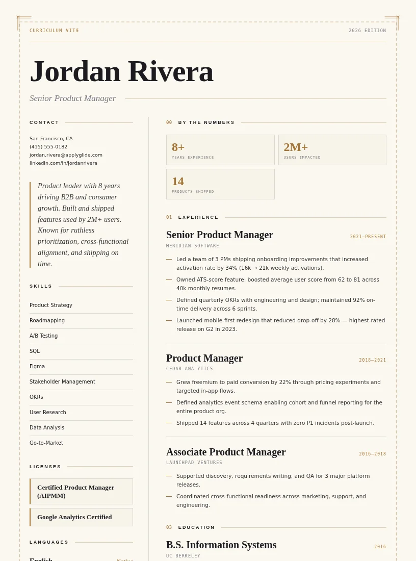 Internist resume — Couture