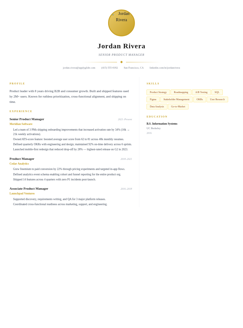 Emblem resume template preview
