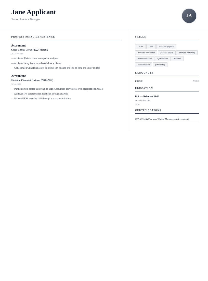 Folio resume template preview