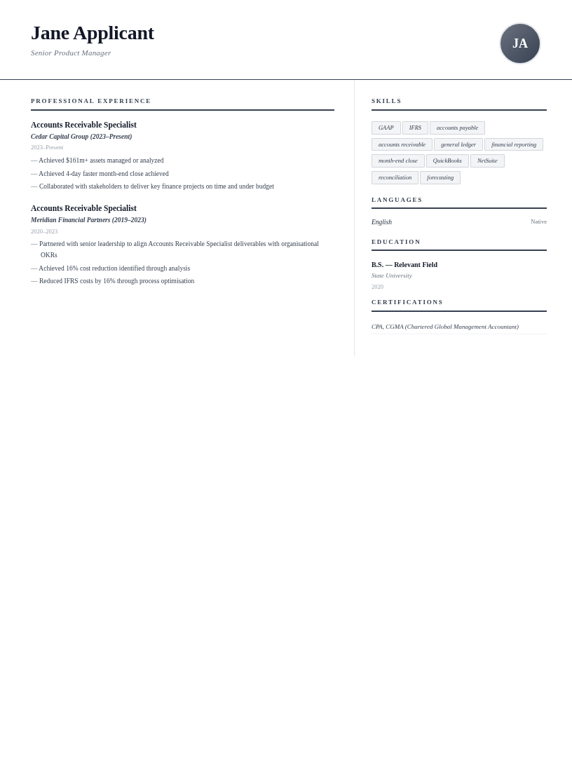 Folio resume template preview