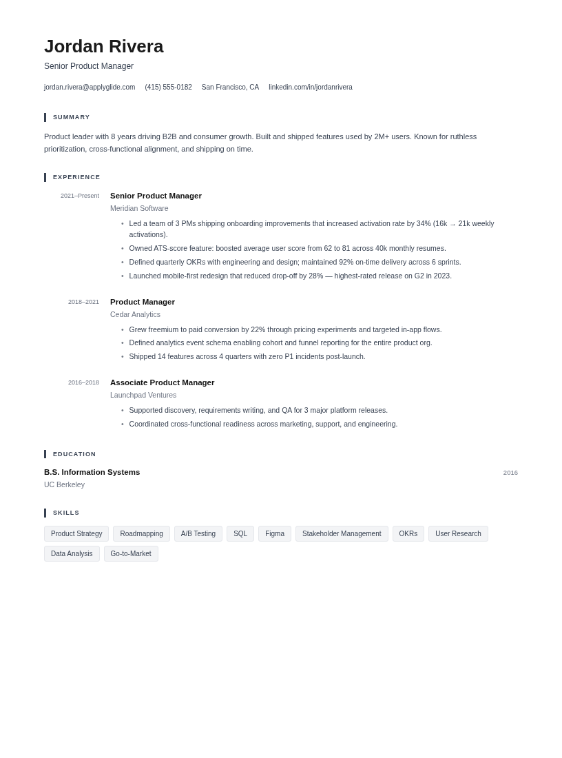 Irving resume template preview