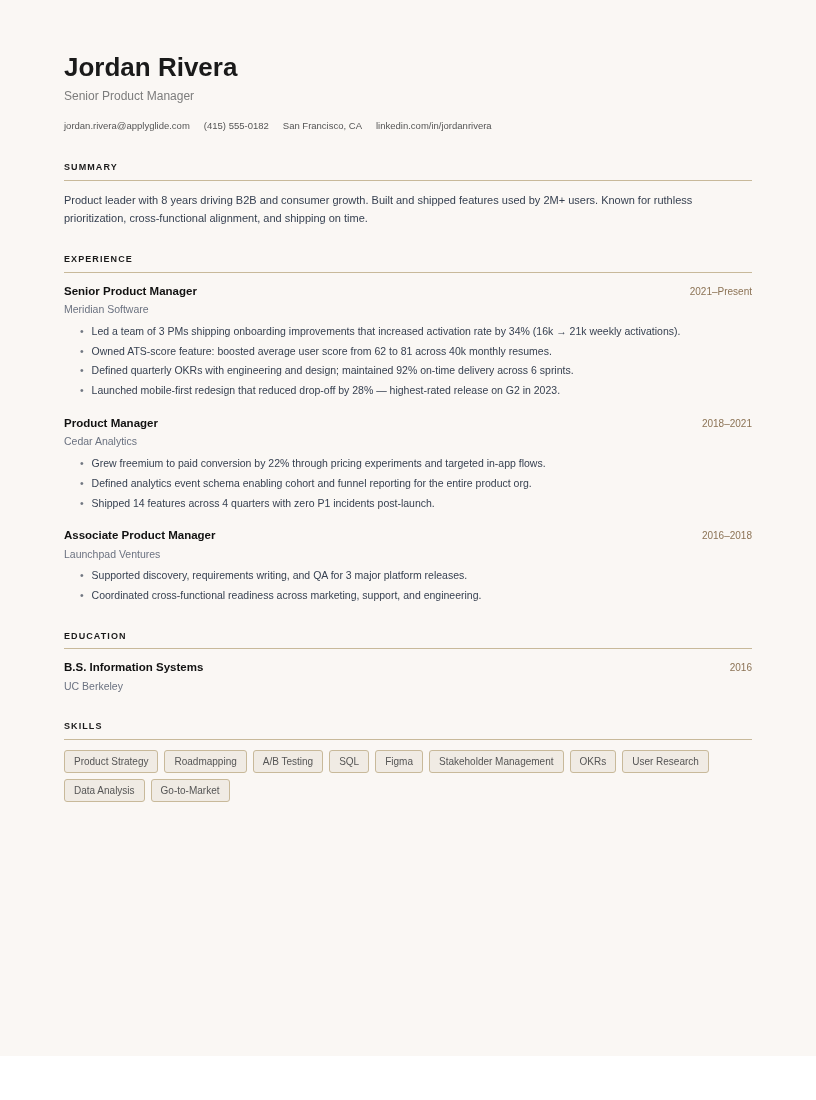 Ivory resume template preview