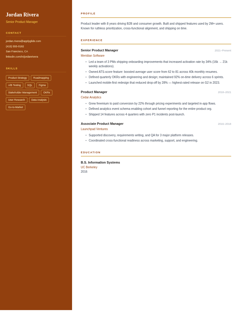Jasper resume template preview