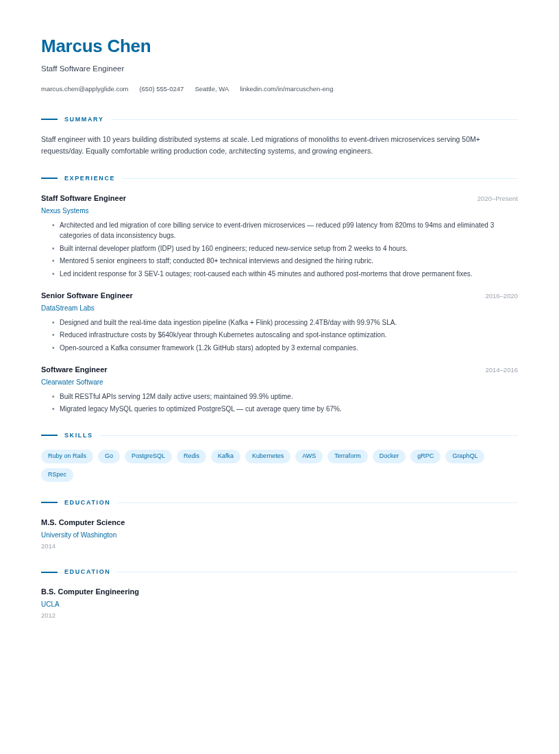 Jetty resume template preview