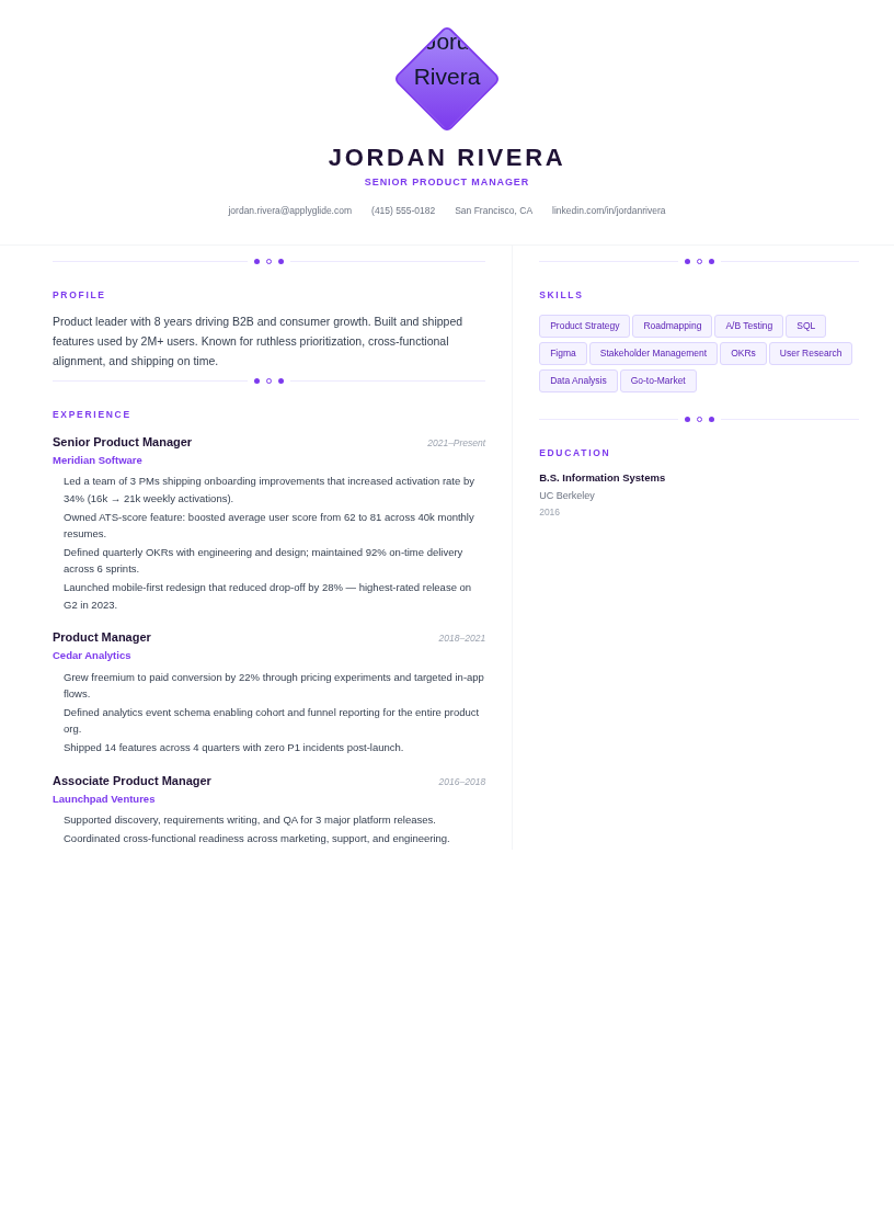 Keystone resume template preview