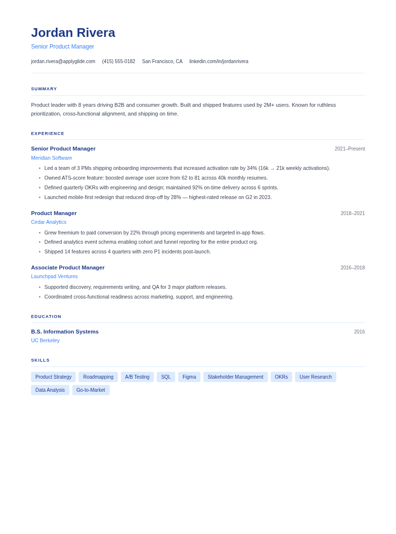 Newport resume template preview