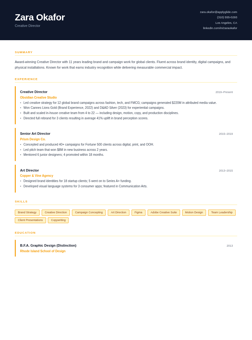 Obsidian resume template preview