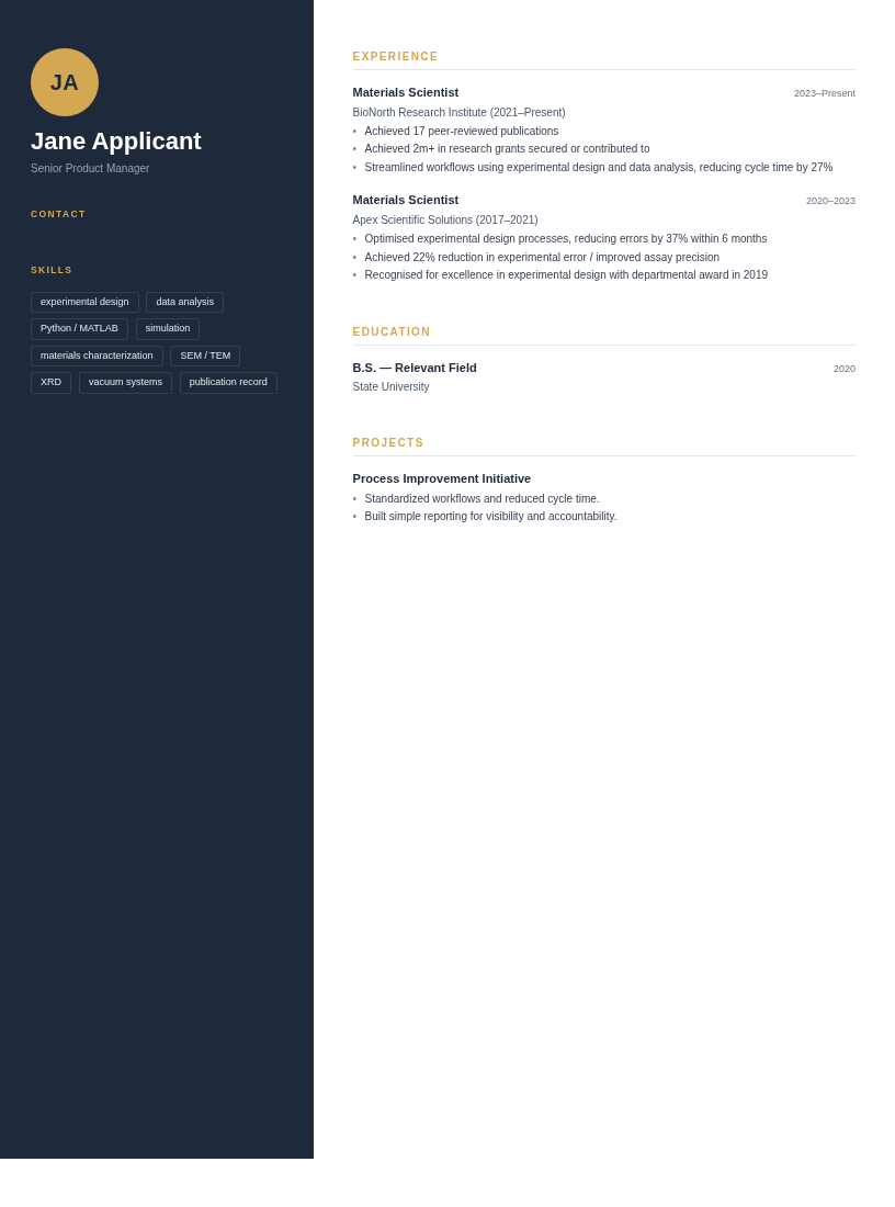 Sovereign preview for Materials Scientist