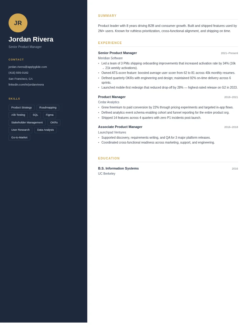 Sovereign resume for Digital Transformation Consultant