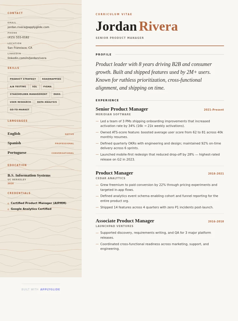 Contract Manager resume — Strata